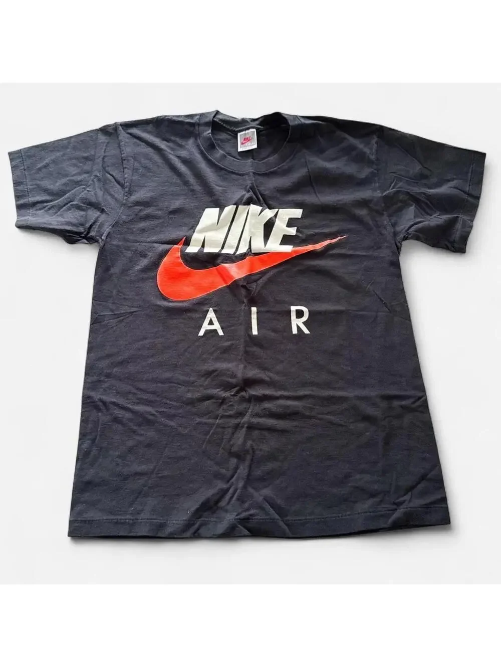 Vintage 1989-1994 “Nike Air” Grey Tag Black T Shirt Single Stitch Large Swoosh